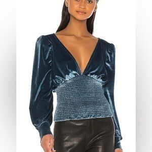 LPA Ingrid Top Teal Small Velour